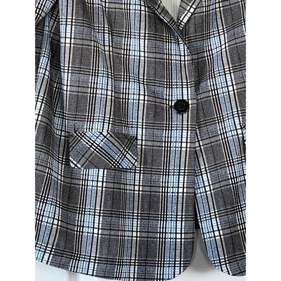 LC by Laura Cruz Plaid Blazer Cardigan XL - Picture 4 of 6